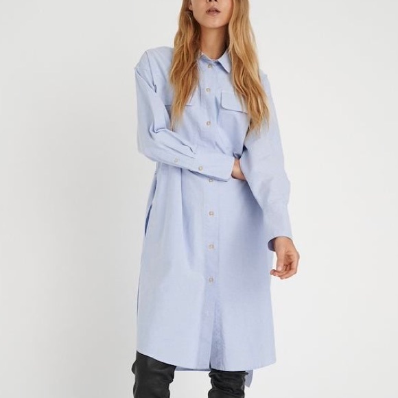 ❤️❤️❤️InWear light blue FELICEIW button down shirt dress, size M❤️❤️❤️ - Picture 3 of 9
